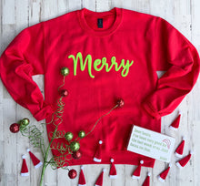 Load image into Gallery viewer, Merry (Puff) Christmas Sweatshirt - PREORDER