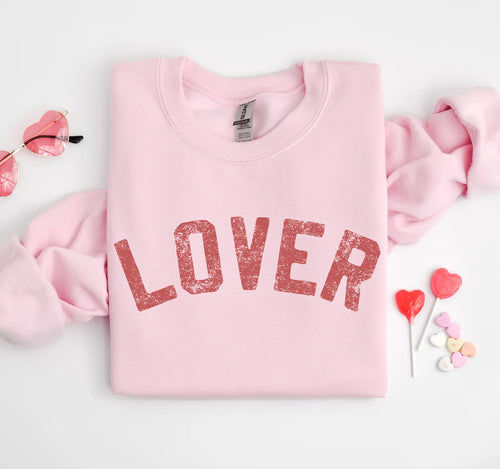 lover distressed pink sweatshirt gifts for moms, friends, and teens, girls