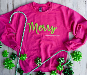 Merry (Puff) Christmas Sweatshirt - PREORDER