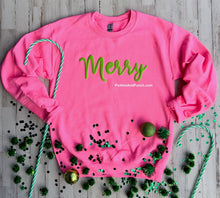 Load image into Gallery viewer, Merry (Puff) Christmas Sweatshirt - PREORDER
