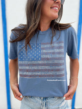 Load image into Gallery viewer, 4th of July patriotic tee flag tee July 4th  Memorial Day Labor Day Veterans Day patriotism american flag Stars and Stripes tee