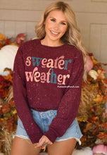 Load image into Gallery viewer, sweater weather spritz bleach sweatshirt pullover fall vibes happy fall it&#39;s fall y&#39;all all things fall hayrides and pumpkins