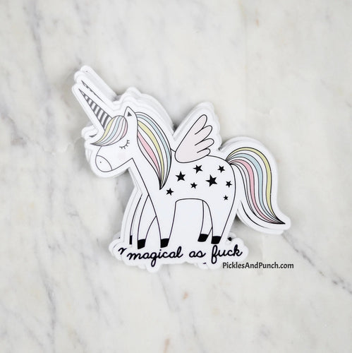 Magical As F*ck Unicorn rainbow stars Sticker Decal magical as fuck