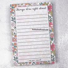 Load image into Gallery viewer, Things I&#39;m Right About...As Per Usual Notepad  Get organized and easily keep important notes and reminders nearby with this notepad.   Details: *50 sheets * 8.25 x 5.75 inches *each sheet has design on it *These notepads do not have a sticky component to them