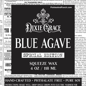 Blue Agave - Squeeze Wax  Fresh uplifting light citrus scent. Tequila is made from Blue Agave. 