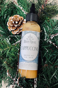 Cappuccino - Squeeze Wax Warm, creamy cappuccino. This has both a heft dose of espresso and cream. For anyone craving a warm coffee scent to mix with their other favorite Squeeze Waxes - here it is. 