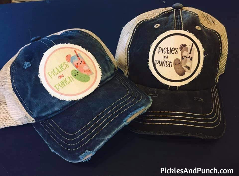 pickles and punch logo trucker hats